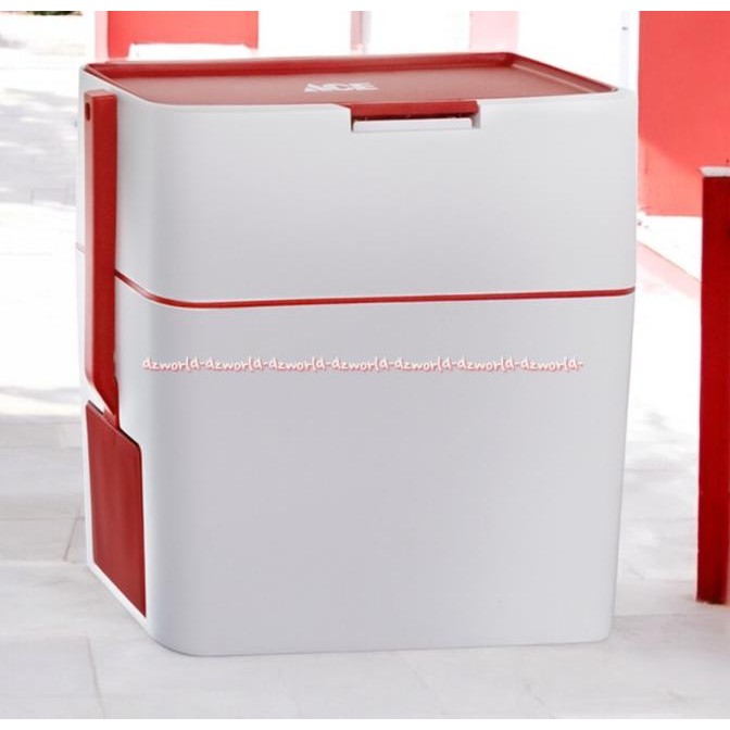 

Ace Rubbish Bin 12L Tempat Sampah Putih Tempat Merah Tong Sampah Model Simple Minimalis Dengan Sikat Ace Hardware White Red 12Litter