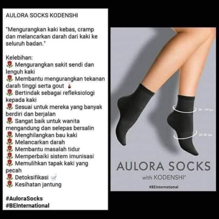 Kaos kaki aulora ,kaos kaki aulora wanita ,Kaos kaki kesehatan ,kaos kaki cewek aulora