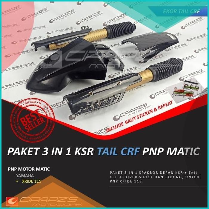 paket 3 in 1 pnp x ride 115 old spakbor ksr tail crf covershock 11OKTZ