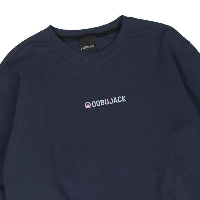 Murah Dobujack Sweater Little Logo Abstract Navy Crewneck