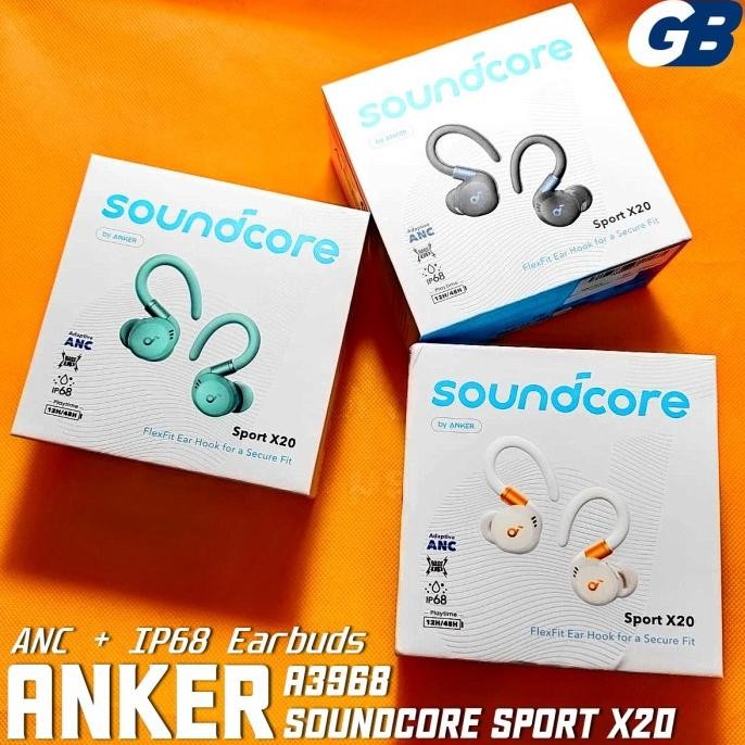 Anker Soundcore Sport X20 A3968 ANC Earbuds IP68 Sweat Guard TWS Headset