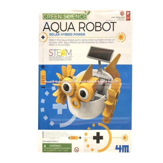 

4M Green Science Aqua Robot Solar Hybrid Power Hybrid Mainan