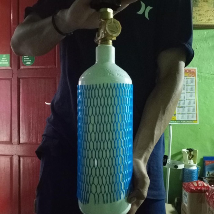 Tabung Oksigen 1/4M3 - Tabung Oksigen Mini Paking Ikan, Las, Medis