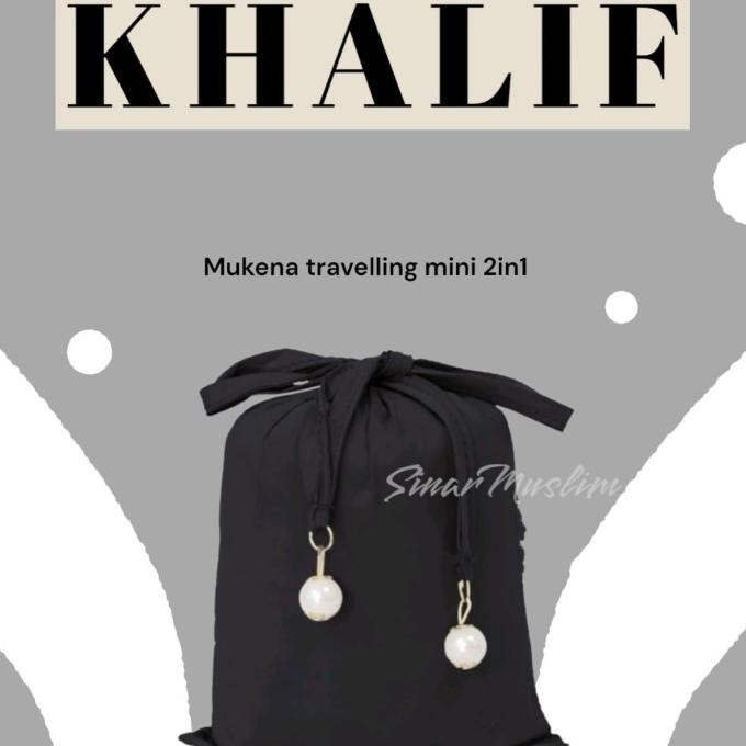 KHALIF MUKENA TRAVEL MINI - TRAVELLING PARASUT KOREA 2IN1 POUCH KECIL