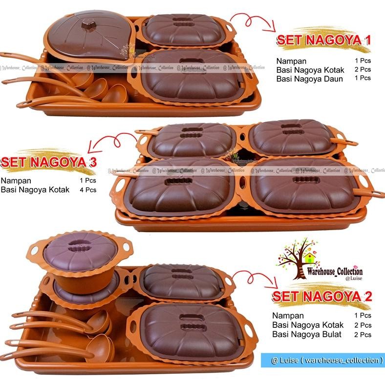 Adaajaa NAMPAN + BASI NAGOYA TUTUP+ SENDOK/NAMPAN COKLAT /BASI COKLAT/PAKET MURAH /SET PRASMANAN BIG