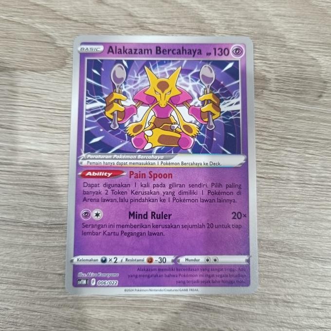 Alakazam Bercahaya SVTM 006/022 - Pokemon TCG Indonesia HFS