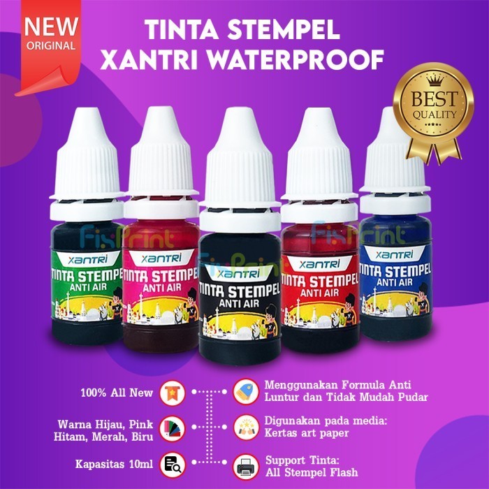 

[L4Riiss] Ink Stamp Flash Permanen Waterproof Tinta Refill Stempel 10ml