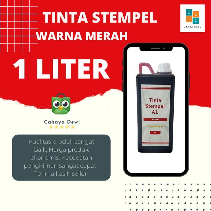 

Terbaru Tinta Stempel Flash Warna Merah 1 Liter -Gratisongkir