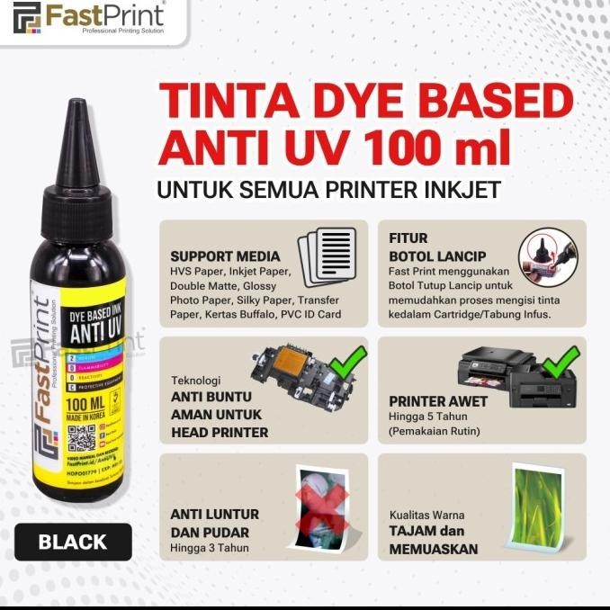 

FAST PRINT REFILL TINTA DYE BASED ANTI UV 100ML