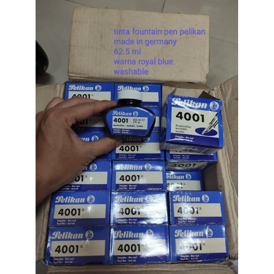 

TINTA FOUNTAIN PEN PELIKAN 4001 ROYAL BLUE 62.5 ML MADE IN GERMANY