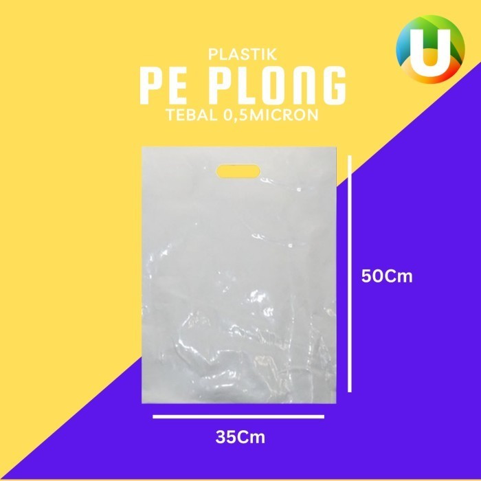 

Plastik Plong PE 70 Micron Plastik Putih Oval 35x50 Kantong Plastik Olshop tebal