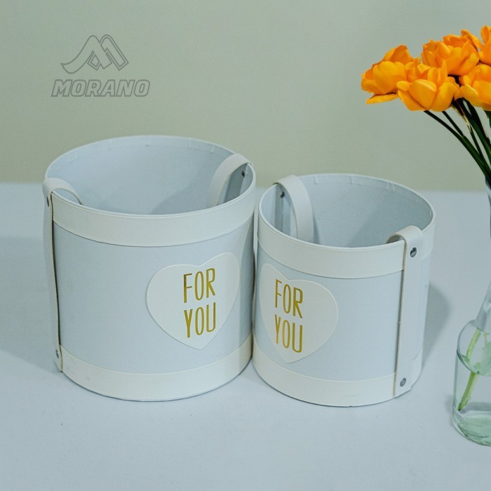 

Round Flower Bag Handle Set 2 Pcs Tas Buket Bunga Souvenir Flower Bucket