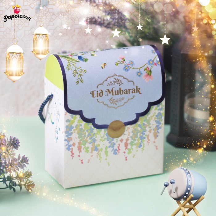 

10 Pcs Box Lebaran / Box Idul Fitri BUNGA VIOLET uk 15x7,6x14 cm