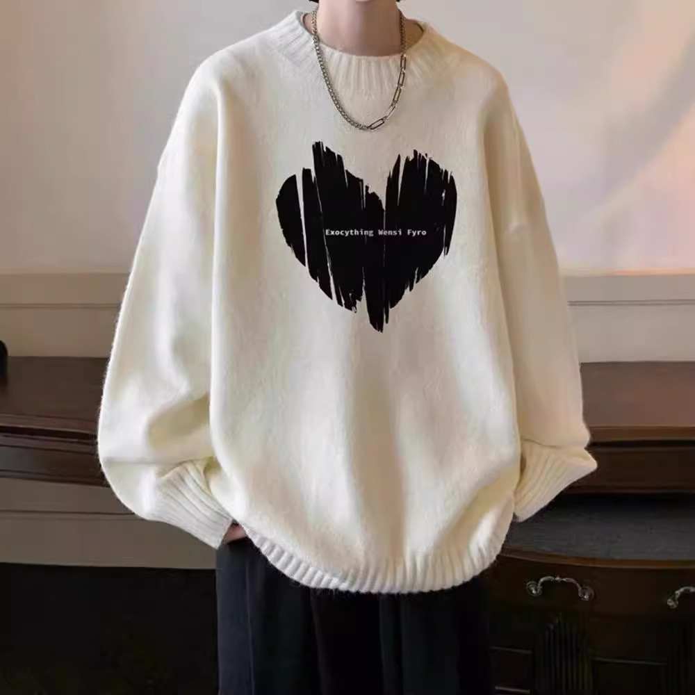 Sweater Pria, Sweater Malas, Mantel Longgar