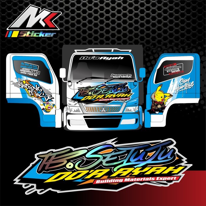 [Non Cod] Stiker Decal Truk Canter Stiker Truk Engkel