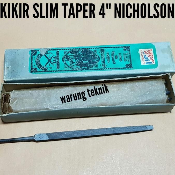 Kikir Gergaji Segitiga - File Slim Taper 4 Inch Nicholson Terbaik