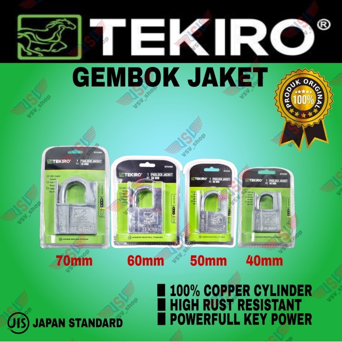 Ready TEKIRO Gembok Jaket Kunci Gembok Rumah Anti Maling Anti karat