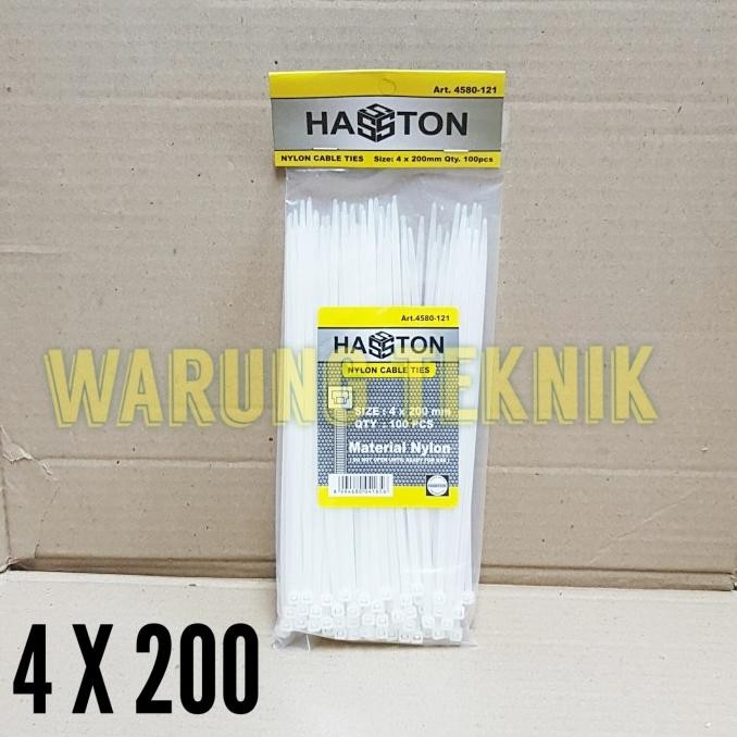 

Hasston Nylon Cable Tie Ties Kabel Tis Putih 4 X 200 Mm 4580-121 Murah!