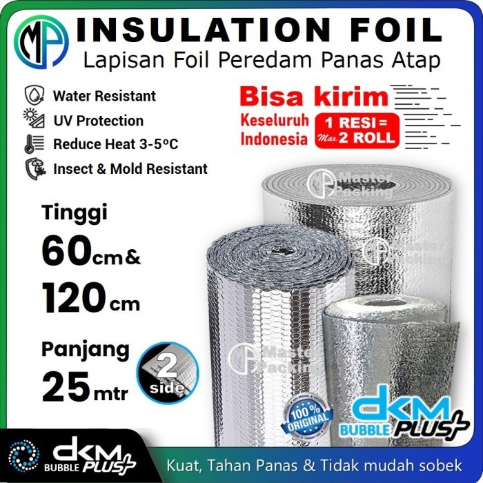 Bubble Alumunium Foil Peredam Panas Atap 120cm x 25m / Insulation Foil
