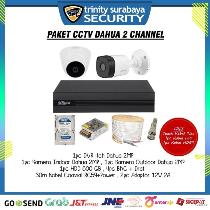 Paket CCTV 2CH DAHUA 2MP trinity
