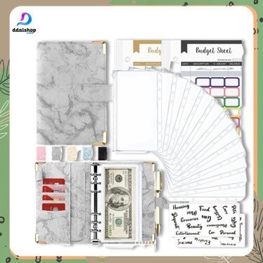 

TERMURAH - Bugdgeting Binder A6 Organizer Uang Cash Budget Envelope Zipper Bahan