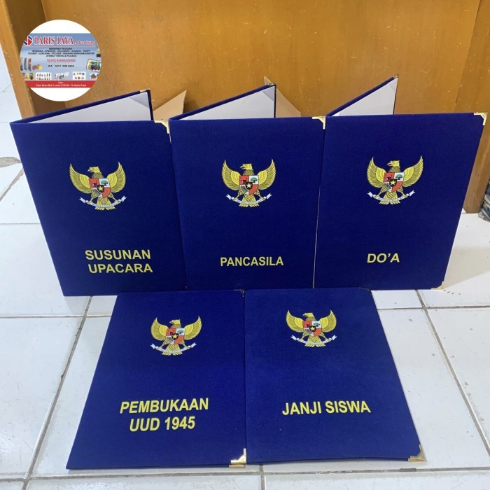 

NEW map sekolah map bludru kantor map upacara bendera 1set full