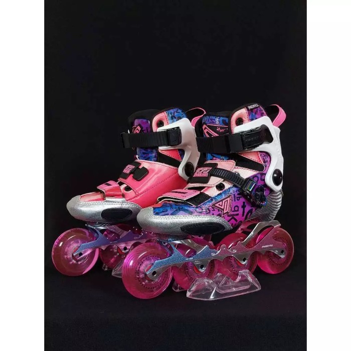 Sepatu Roda Inline Freestyle Skate Yjs X5 Pro Junior Carbon Pink