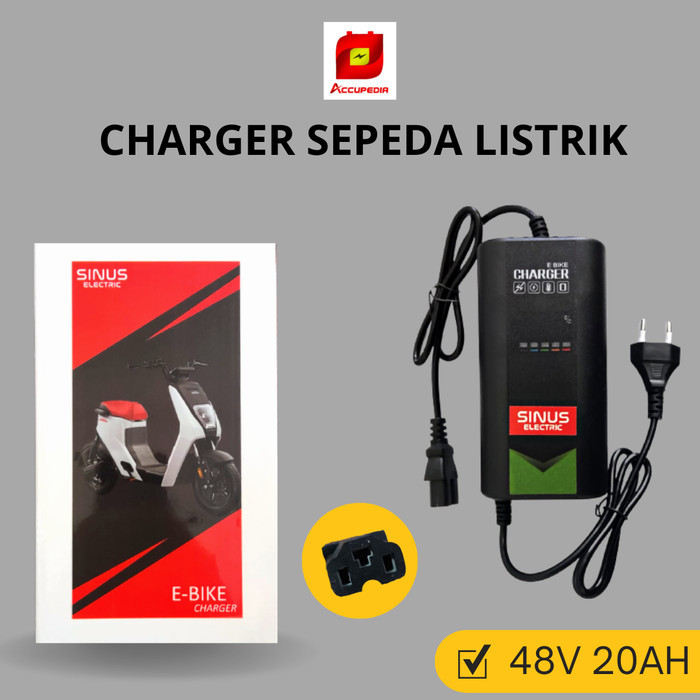 Charger aki battery sepeda listrik 36v 12ah - 48v 12ah - 48v 20ah