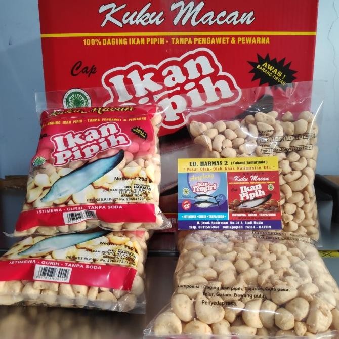 

Ready Amplang Kuku Macan Cap Ikan Pipih 200Gr Harmas Samarinda