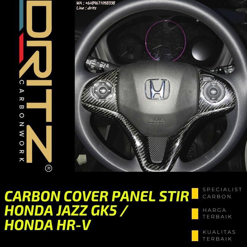 Carbon Cover Panel Stir 3Pcs Mobil Honda Jazz Gk5 / Hrv Aksesoris Interior Karbon