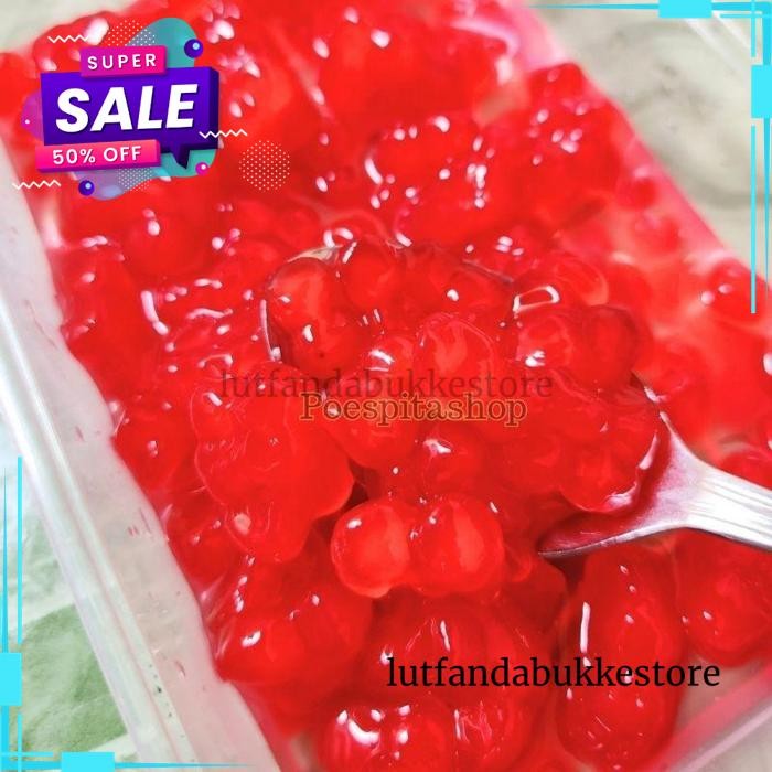 

250 GRAM BOBA TAPIOKA PEARL PINK/MERAH BOLA TAPIOKA KENYAL ENAK BEST PRODUK !!