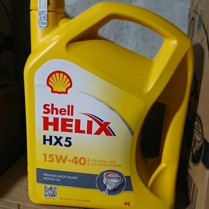 OLI SHELL HELIX HX5 15 40 4 LITER / 1 GALON BOTOL KUNING HX 5
