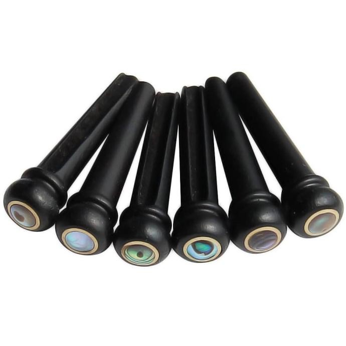 Murah Pin Bridge Kayu Ebony Gitar Akustik (6 Pcs) Folk Guitar Impor Gp-07