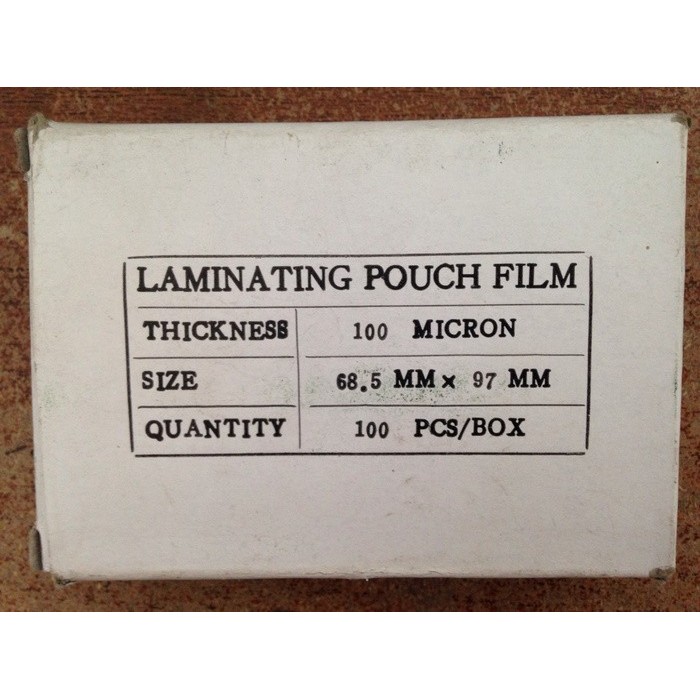 

TERBARU PLASTIK LAMINATING KTP 100 MICRON