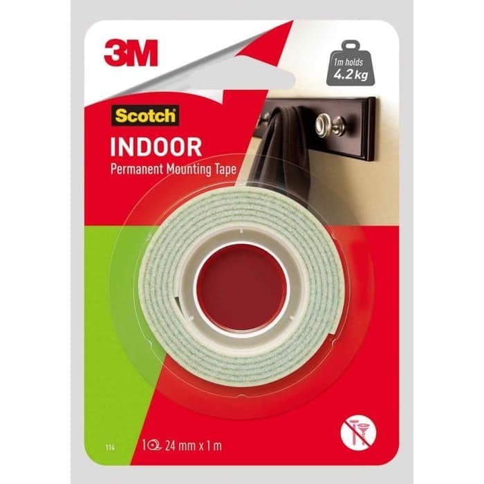 

TERBARU Double Tape Scotch Indoor Permanent Mounting Tape 3M 24mmx1m BISA GOSEND!
