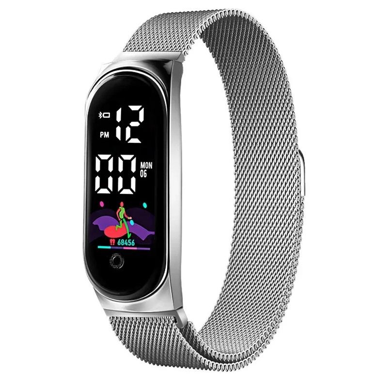 Luxury Bracelet Watch Stainless Steel LED Electronic Watches Magnetic Buckle Ladies Sport  Watch Wom