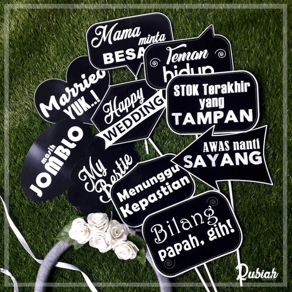 Custom Photo Props / Property Party / Aksesoris Photobooth Black