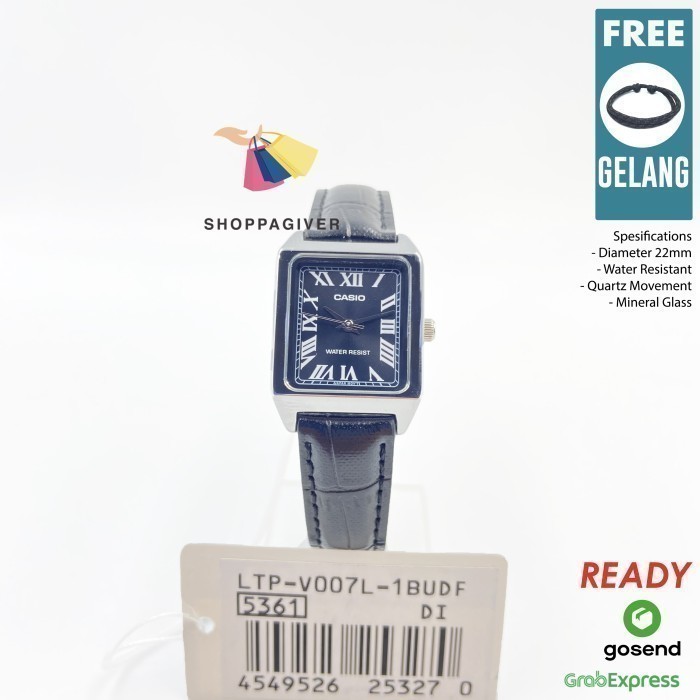 Jam Tangan Wanita Casio Ltp-V007L Series Analog Tali Kulit