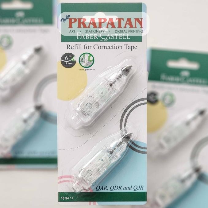 

Premium Faber Castell REFILL Correction Tape 169414 | Tip Ex Kertas