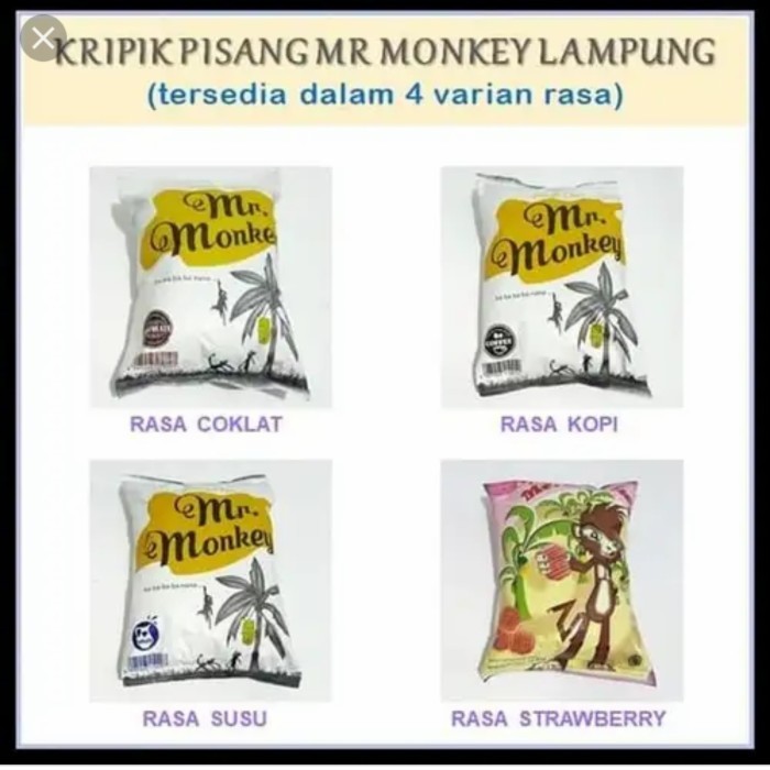 

TERUJI Keripik Monkey Keripik Pisang Lampung Mr Monkey