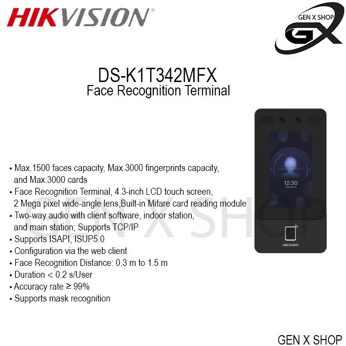 Ds-K1T342Mfx Hikvision Face, Card, Fingerprint Absensi