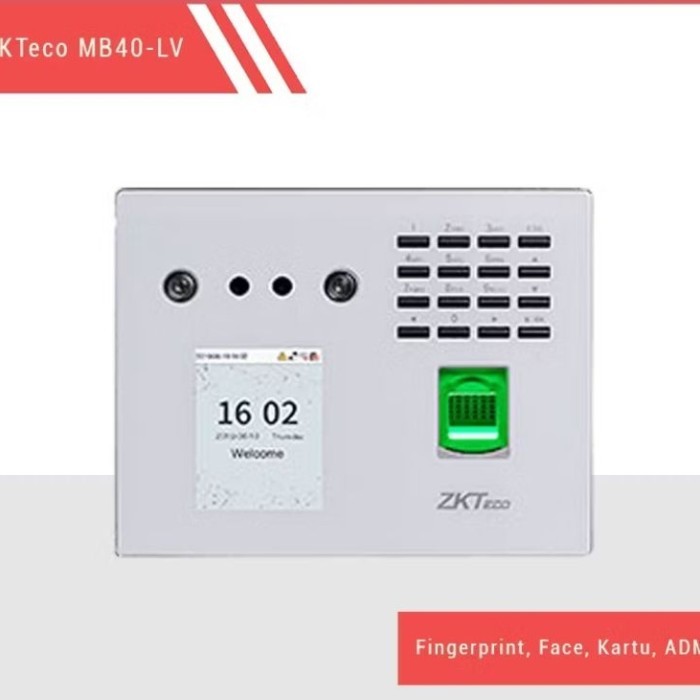 Fingerprint Mesin Absensi Dan Access Door Zkteco Mb40 Vl Wifi Wajah Dan Fingerprint
