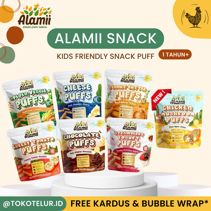 

PROMO SPECIAL ALAMII FOOD - Puff HEALTHY Snack Anak CEMILAN BISKUIT MPASI BAYI 30Grm