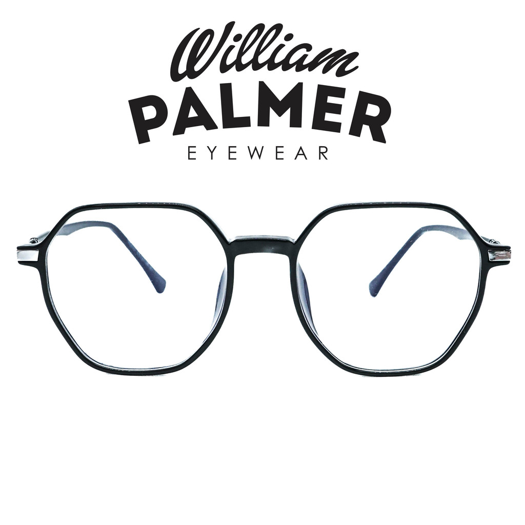 William Palmer Kacamata Pria Wanita 2053 C1 Black Silver