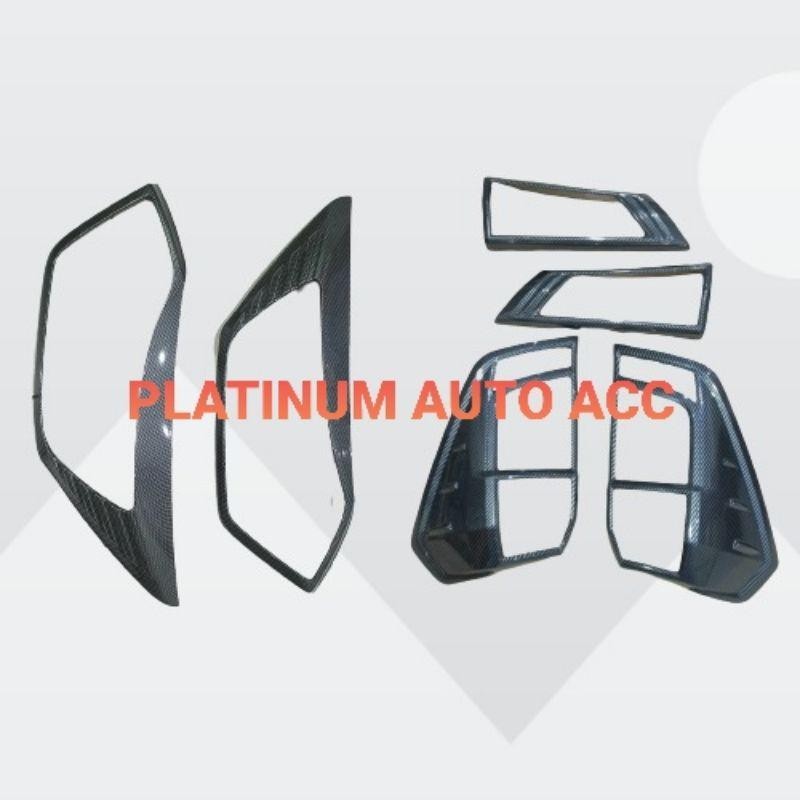 Paket Garnish Lampu Carbon Calya/Sigra New 2019-2020.