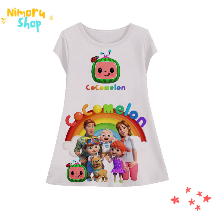 Baju Dress Anak 3D Tunik-Cocomelon-1-designWD Anime Cocomelon Tunik Untuk Usia 1-12 Tahun - NimoruSh