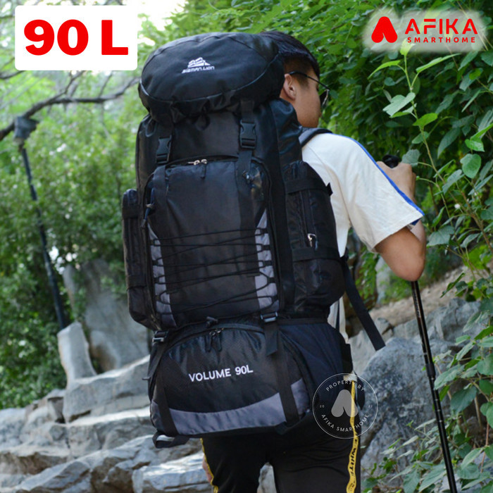 Tas Gunung Carrier Bag Travel Backpack Waterproof 90 Liter