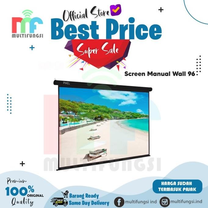 

PixelScreen XW-96 Manual Wall Screen Projector 96 Inch XW96
