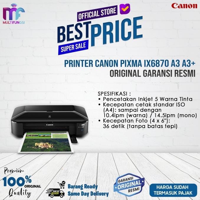 

Printer Canon Pixma iX6870 A3 A3+ Original Garansi Resmi