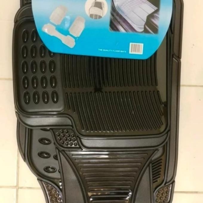 Karpet karet 3 potong smoke hitam transparan Mobil Kijang Super